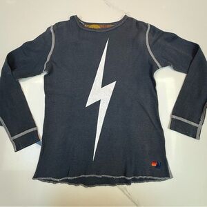 NWOT Aviator Nation Rare Kids Thermal Lightning Bolt Long Sleeve
